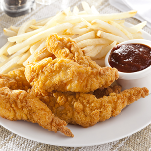 grilled or fried, served with fries