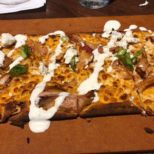 crispy buffalo chicken, smoked bacon, shredded cheese blend, house-made ranch